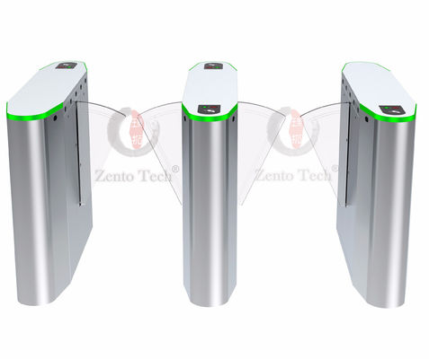 12V লেভেল সিগন্যাল স্টেইনলেস স্টীল টার্নস্টাইল ফ্ল্যাপ গেট ব্যারিয়ার 1.5 মিমি হাউজিং