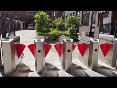 অ্যাপার্টমেন্টের জন্য প্যাসেজ প্রস্থ 550 মিমি RFID ফ্ল্যাপ টার্নস্টাইল প্রত্যাহারযোগ্য প্রবেশদ্বার