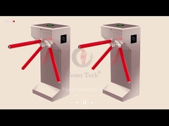 3 আর্ম স্ট্রিপড টার্নস্টাইল গেট কার্ড সংগ্রাহক অ্যাক্সেস হ্যান্ড ধাক্কা 60W বাস জন্য